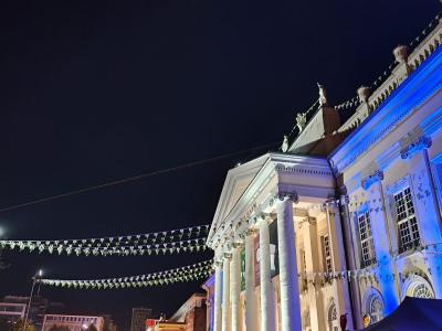 Die Lasershow Vor Dem Fridericanum